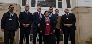 Conservative Group Councillors stood in a row in Trafford Town Hall